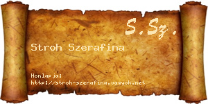 Stroh Szerafina névjegykártya